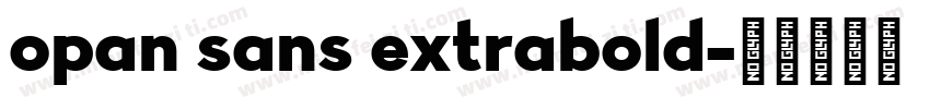opan sans extrabold字体转换